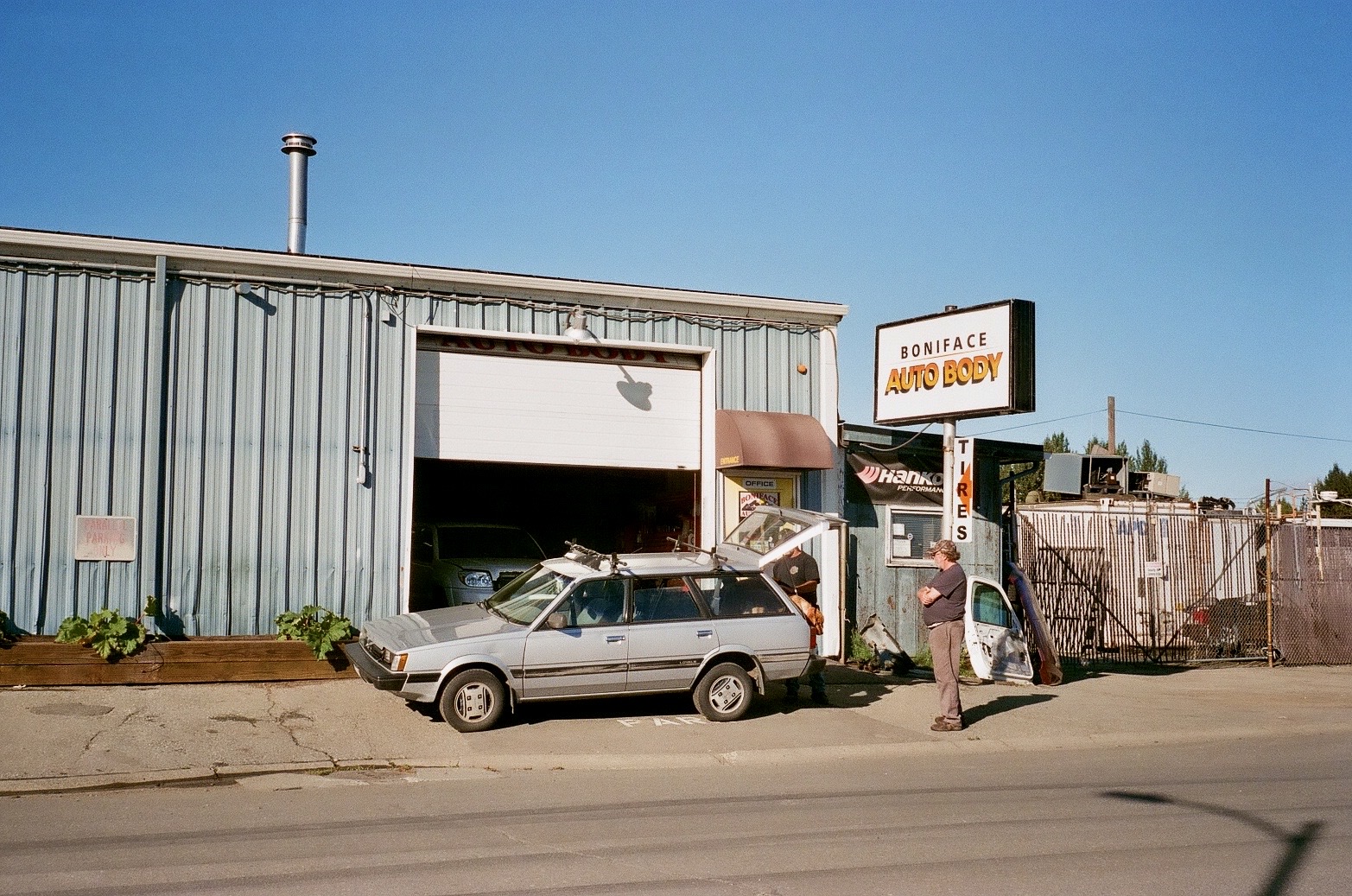 film photo of juneau auto shop
