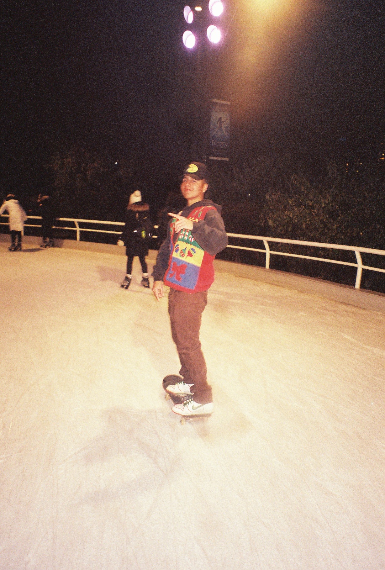 skateboarding on ice