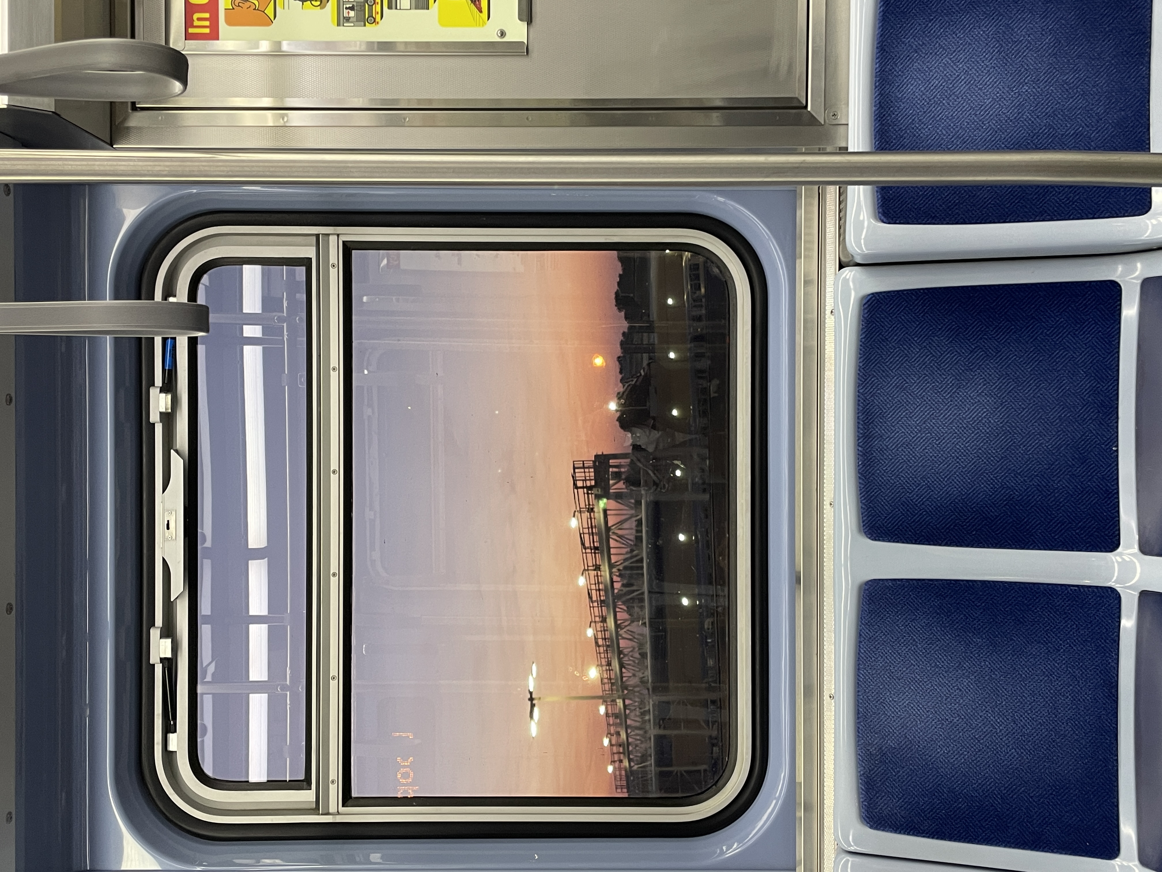 sunset from CTA train