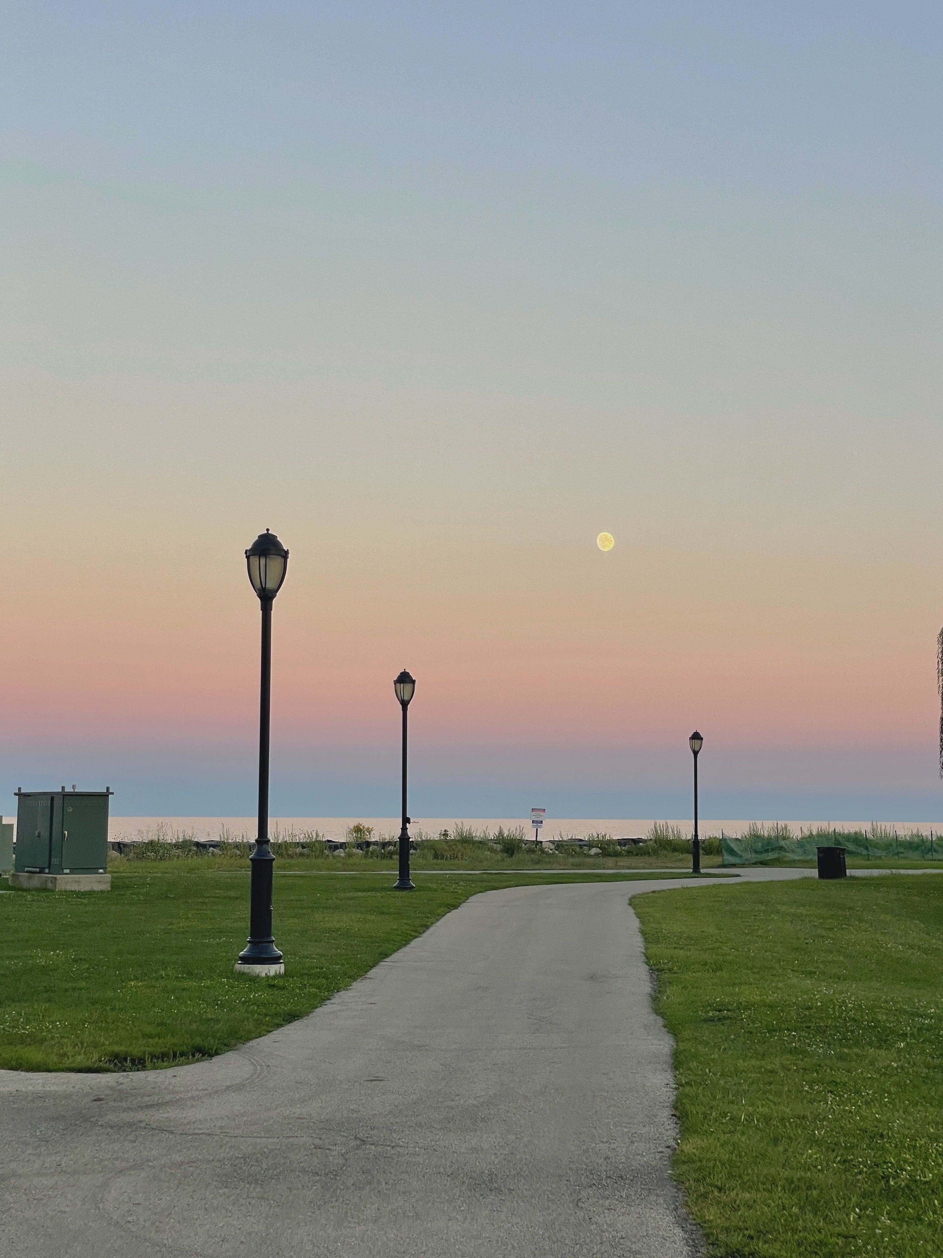 lakefill summer sunset
