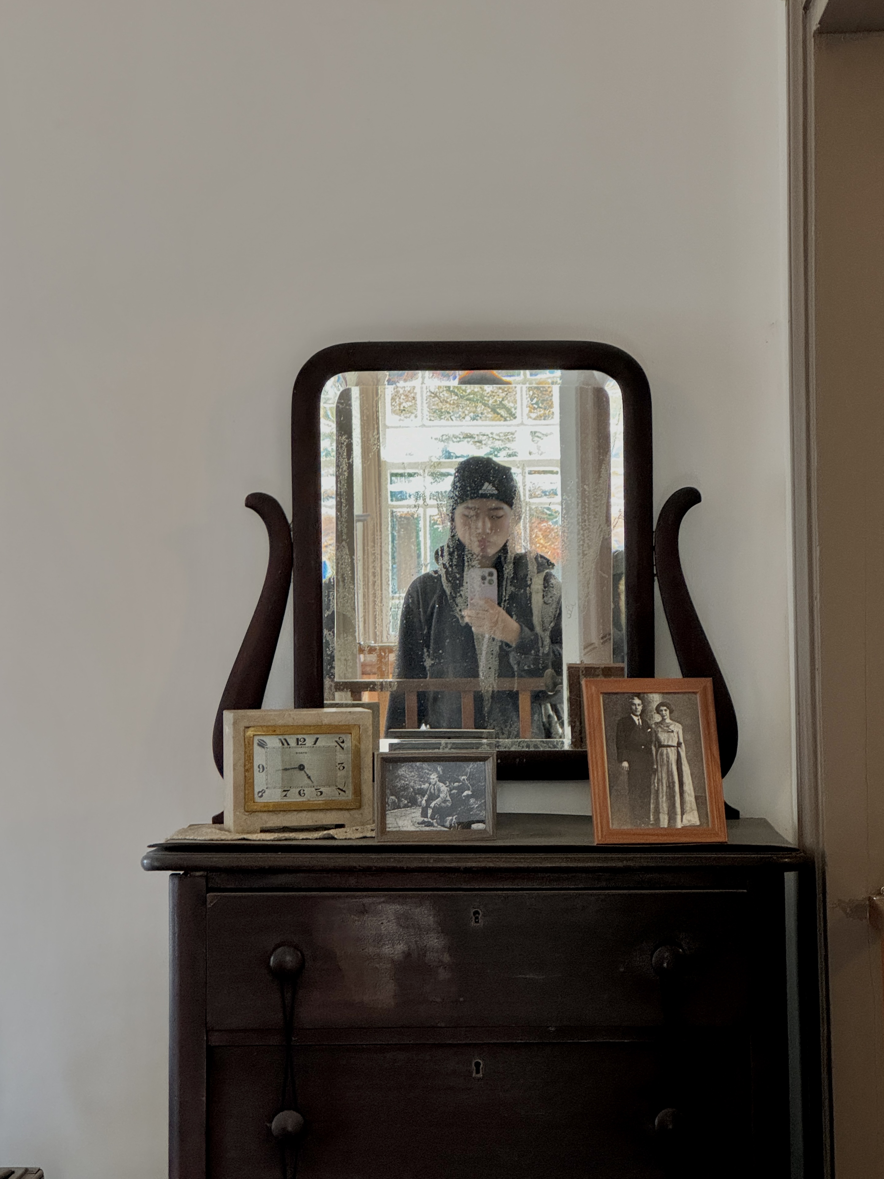 mirror selfie at Grover House