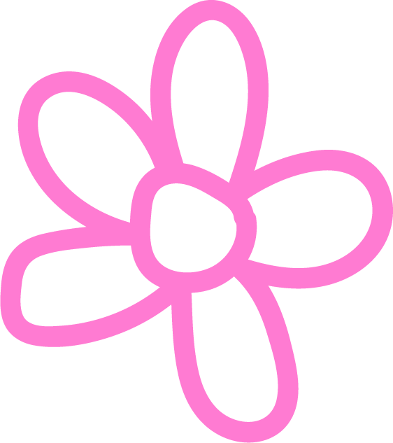 pink paper plane doodle